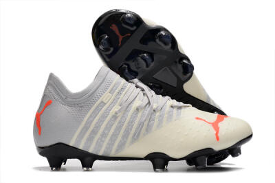 Men's Puma Future Z 1.3 Instinct FG Firm Ground Low-Tops Football Boots - Grey/White
