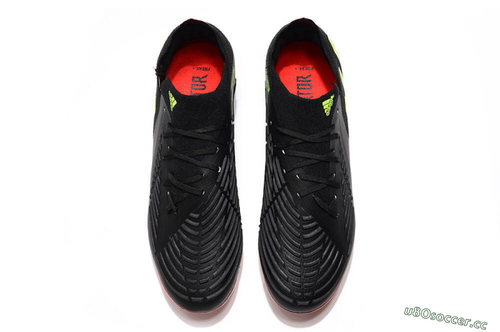 Men's Adidas Predator Edge Geometric.1 Low FG Firm Ground Low-Tops Football Boots - Black/Yellow/Red 5