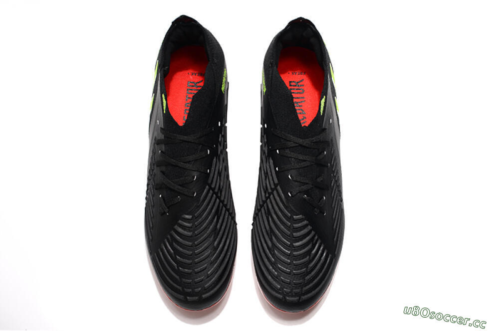 Men's Adidas Predator Edge Geometric.1 FG Firm Ground Low-Tops Football Boots - Black/Yellow/Red 4