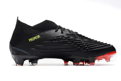 Men's Adidas Predator Edge Geometric.1 FG Firm Ground Low-Tops Football Boots - Black/Yellow/Red