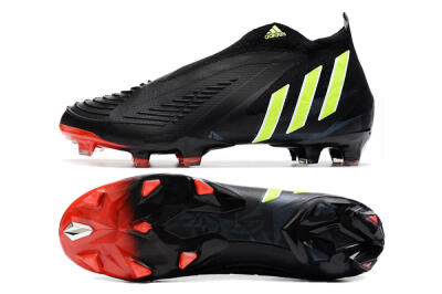Men's Adidas Predator Edge Geometric+ FG Firm Ground High-Tops Football Boots - Black/Yellow/Red