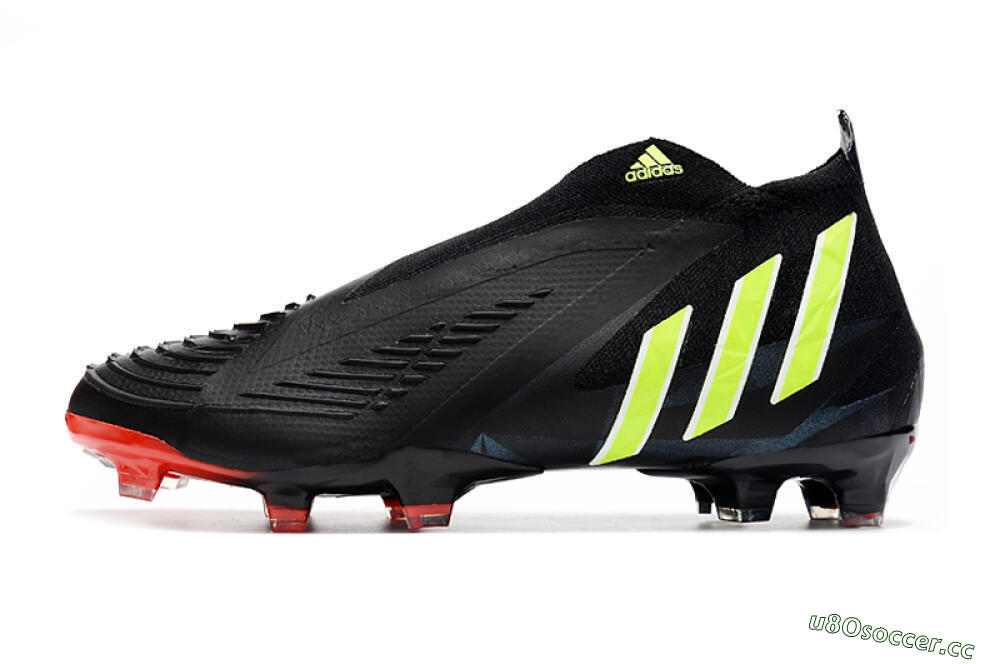 Men's Adidas Predator Edge Geometric+ FG Firm Ground High-Tops Football Boots - Black/Yellow/Red 0