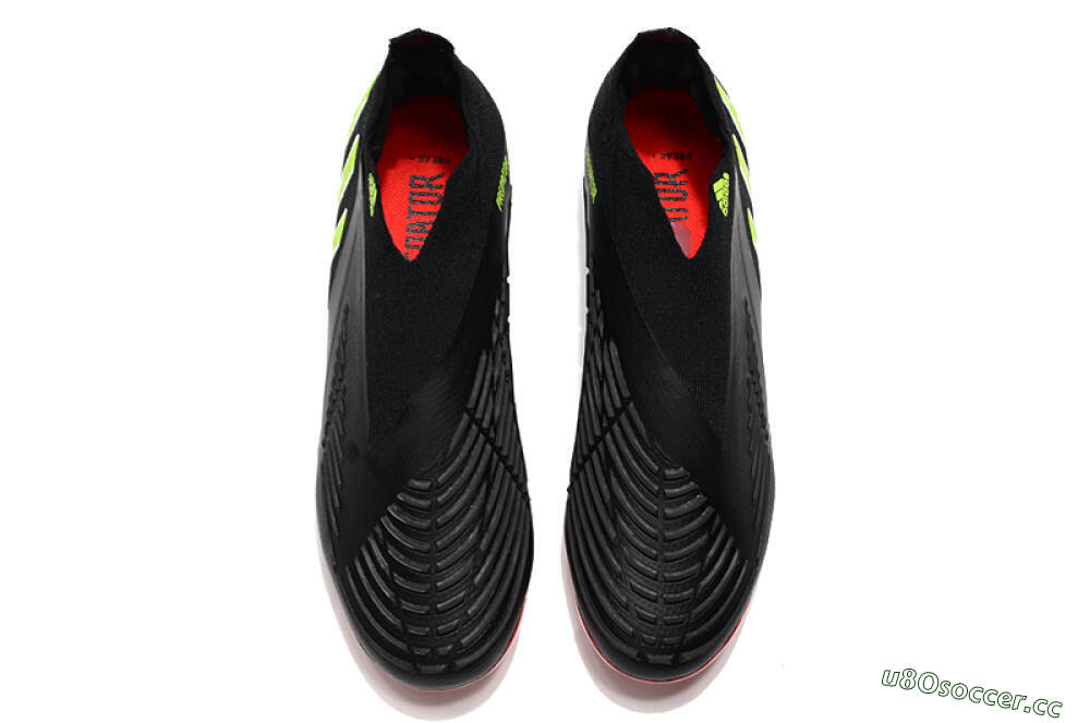 Men's Adidas Predator Edge Geometric+ FG Firm Ground High-Tops Football Boots - Black/Yellow/Red 5