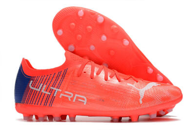 Men's Puma Ultra 1.4 MG Multi Ground Low-Tops Football Boots - Red/Blue