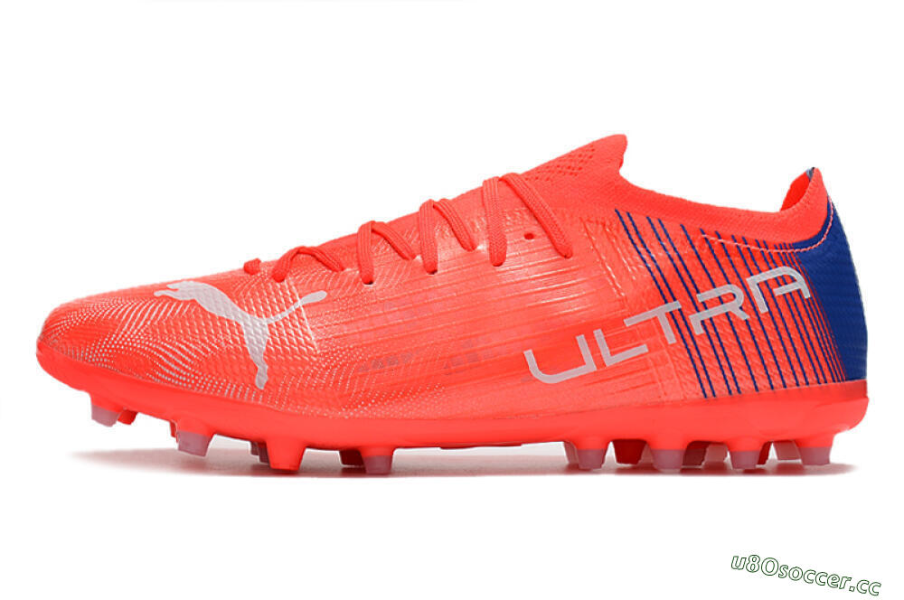 Men's Puma Ultra 1.4 MG Multi Ground Low-Tops Football Boots - Red/Blue 0