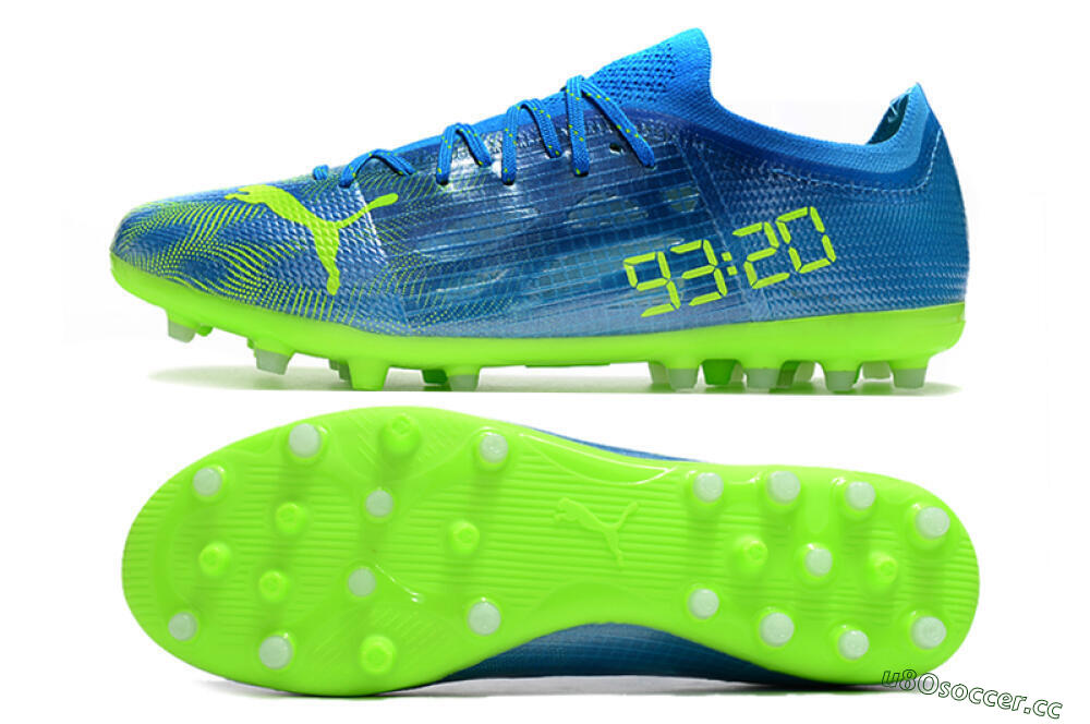 Men's Puma Ultra 1.4 MG Multi Ground Low-Tops Football Boots - Blue/Yellow 1