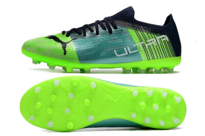 Men's Puma Ultra 1.4 MG Multi Ground Low-Tops Football Boots - Green/Black/Blue