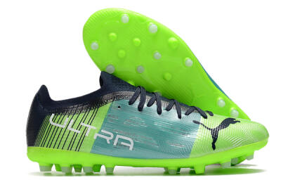 Men's Puma Ultra 1.4 MG Multi Ground Low-Tops Football Boots - Green/Black/Blue