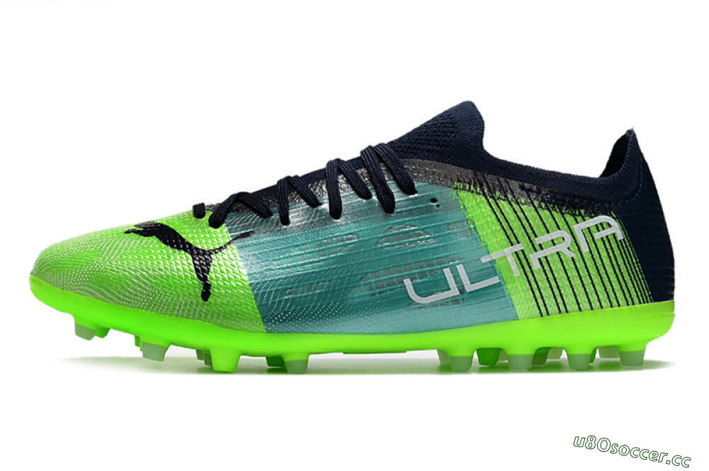 Men's Puma Ultra 1.4 MG Multi Ground Low-Tops Football Boots - Green/Black/Blue 0