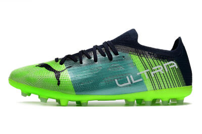 Men's Puma Ultra 1.4 MG Multi Ground Low-Tops Football Boots - Green/Black/Blue