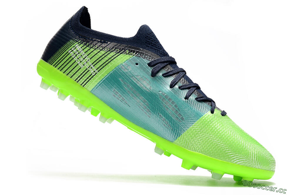 Men's Puma Ultra 1.4 MG Multi Ground Low-Tops Football Boots - Green/Black/Blue 4