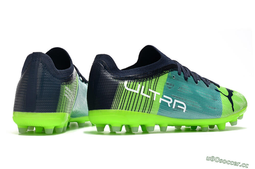 Men's Puma Ultra 1.4 MG Multi Ground Low-Tops Football Boots - Green/Black/Blue 6
