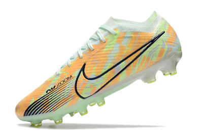 Men's Nike Air Zoom Mercurial Vapor 15 Elite FG Firm Ground Low-Tops Football Boots - Orange/Green/Black