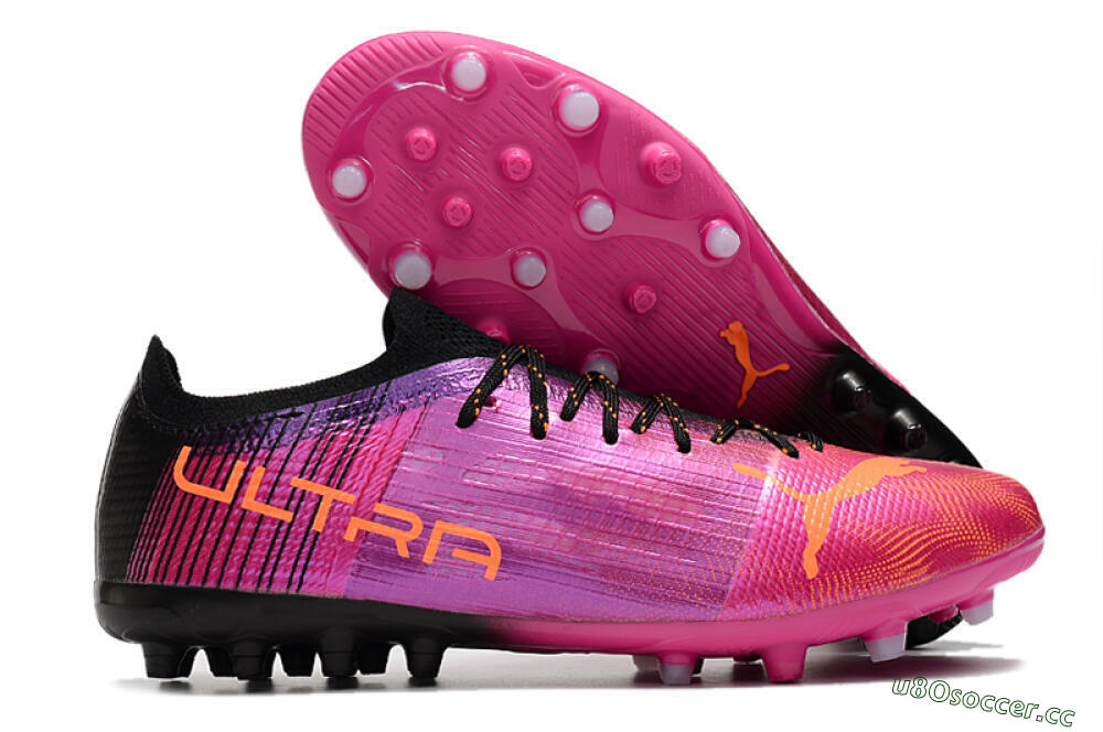 Men's Puma Ultra 1.4 MG Multi Ground Low-Tops Football Boots - Red/Black 2
