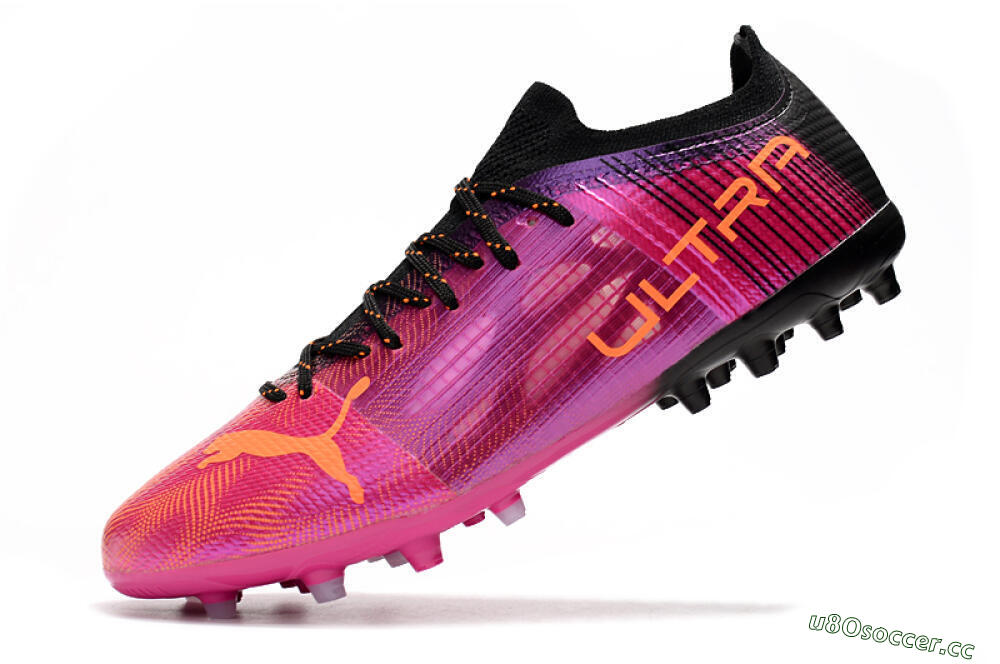 Men's Puma Ultra 1.4 MG Multi Ground Low-Tops Football Boots - Red/Black 5