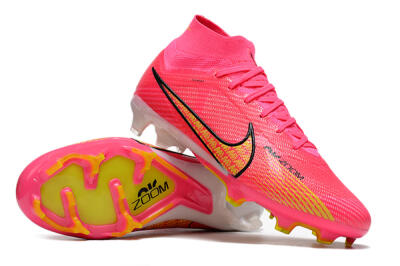 Men's Nike Air Zoom Mercurial Superfly 9 Elite FG Firm Ground High-Tops Football Boots - Red/Black/Yellow