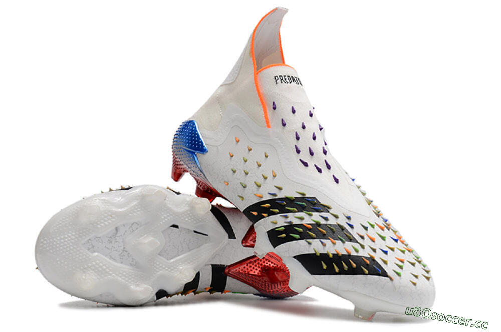 Men's Adidas Predator Freak + FG Firm Ground High-Tops Football Boots - White/Black 3