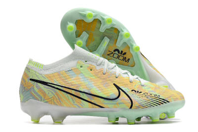 Unisex Nike Air Zoom Mercurial Vapor 15 Elite AG Artificial Grass Low-Tops Football Boots - White/Green/Orange