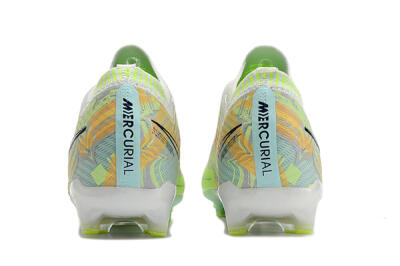 Unisex Nike Air Zoom Mercurial Vapor 15 Elite AG Artificial Grass Low-Tops Football Boots - White/Green/Orange