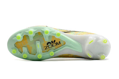 Unisex Nike Air Zoom Mercurial Vapor 15 Elite AG Artificial Grass Low-Tops Football Boots - White/Green/Orange