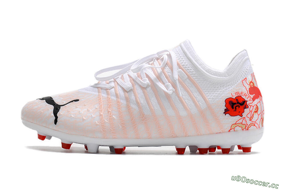Men's Puma Future Z 1.4 Liberty MG Multi Ground Low-Tops Football Boots - White/Red/Black 0