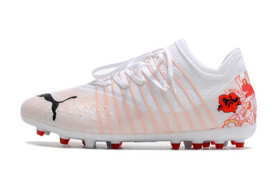 Men's Puma Future Z 1.4 Liberty MG Multi Ground Low-Tops Football Boots - White/Red/Black