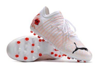 Men's Puma Future Z 1.4 Liberty MG Multi Ground Low-Tops Football Boots - White/Red/Black