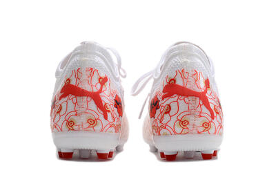 Men's Puma Future Z 1.4 Liberty MG Multi Ground Low-Tops Football Boots - White/Red/Black