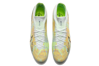 Men's Nike Air Zoom Mercurial Superfly 9 Elite AG Artificial Grass High-Tops Football Boots - White/Green/Orange