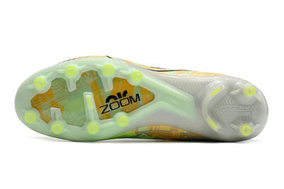 Men's Nike Air Zoom Mercurial Superfly 9 Elite AG Artificial Grass High-Tops Football Boots - White/Green/Orange