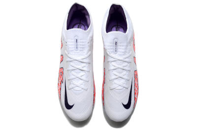 Unisex Nike Air Zoom Mercurial Vapor 15 Elite AG Artificial Grass Low-Tops Football Boots - White/Pink