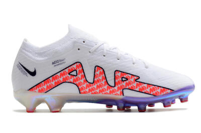 Unisex Nike Air Zoom Mercurial Vapor 15 Elite AG Artificial Grass Low-Tops Football Boots - White/Pink