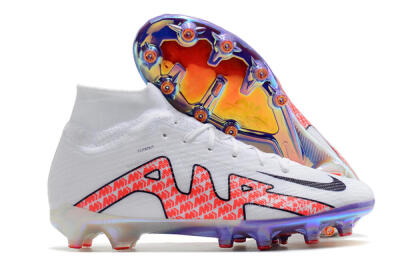 Men's Nike Air Zoom Mercurial Superfly 9 Elite AG Artificial Grass High-Tops Football Boots - White/Pink