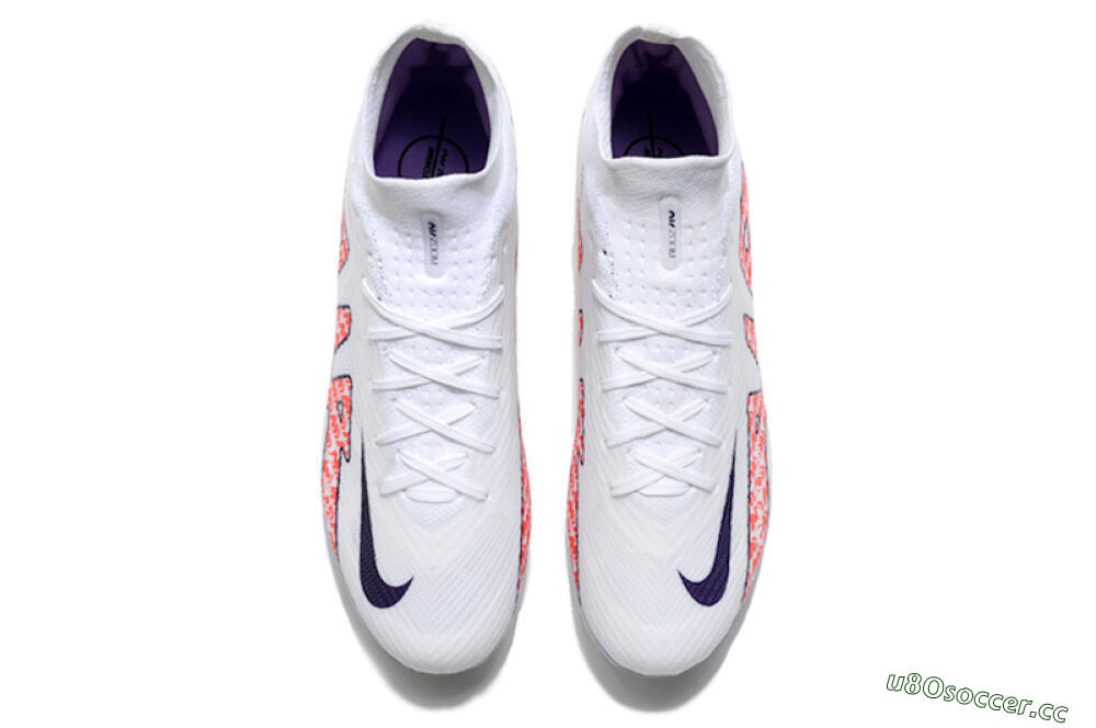 Men's Nike Air Zoom Mercurial Superfly 9 Elite AG Artificial Grass High-Tops Football Boots - White/Pink 4
