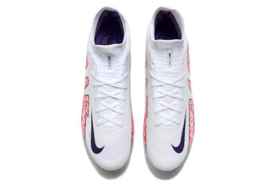 Men's Nike Air Zoom Mercurial Superfly 9 Elite AG Artificial Grass High-Tops Football Boots - White/Pink