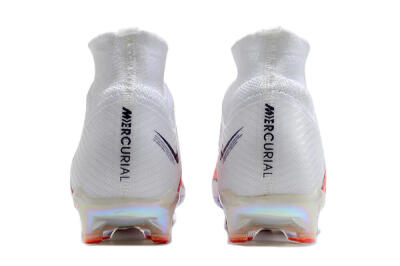 Men's Nike Air Zoom Mercurial Superfly 9 Elite AG Artificial Grass High-Tops Football Boots - White/Pink