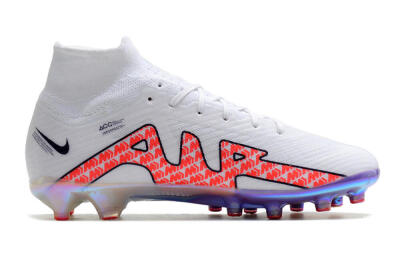 Men's Nike Air Zoom Mercurial Superfly 9 Elite AG Artificial Grass High-Tops Football Boots - White/Pink