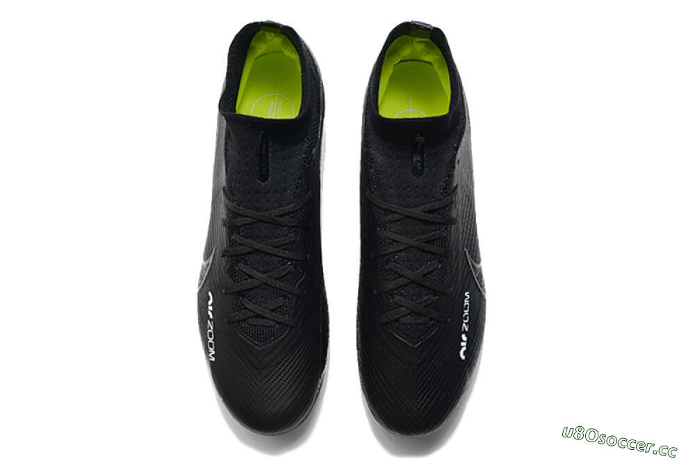 Men's Nike Air Zoom Mercurial Superfly 9 Elite AG Artificial Grass High-Tops Football Boots - Black/Green 4