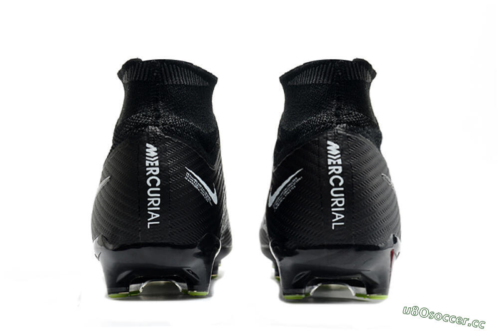 Men's Nike Air Zoom Mercurial Superfly 9 Elite AG Artificial Grass High-Tops Football Boots - Black/Green 5