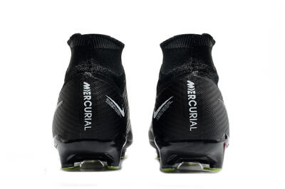 Men's Nike Air Zoom Mercurial Superfly 9 Elite AG Artificial Grass High-Tops Football Boots - Black/Green