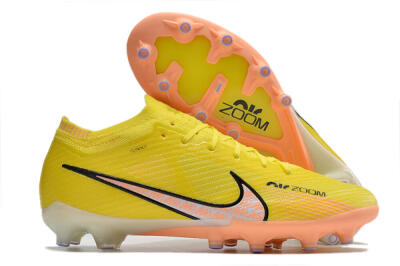 Unisex Nike Air Zoom Mercurial Vapor 15 Elite AG Artificial Grass Low-Tops Football Boots - Yellow/Pink