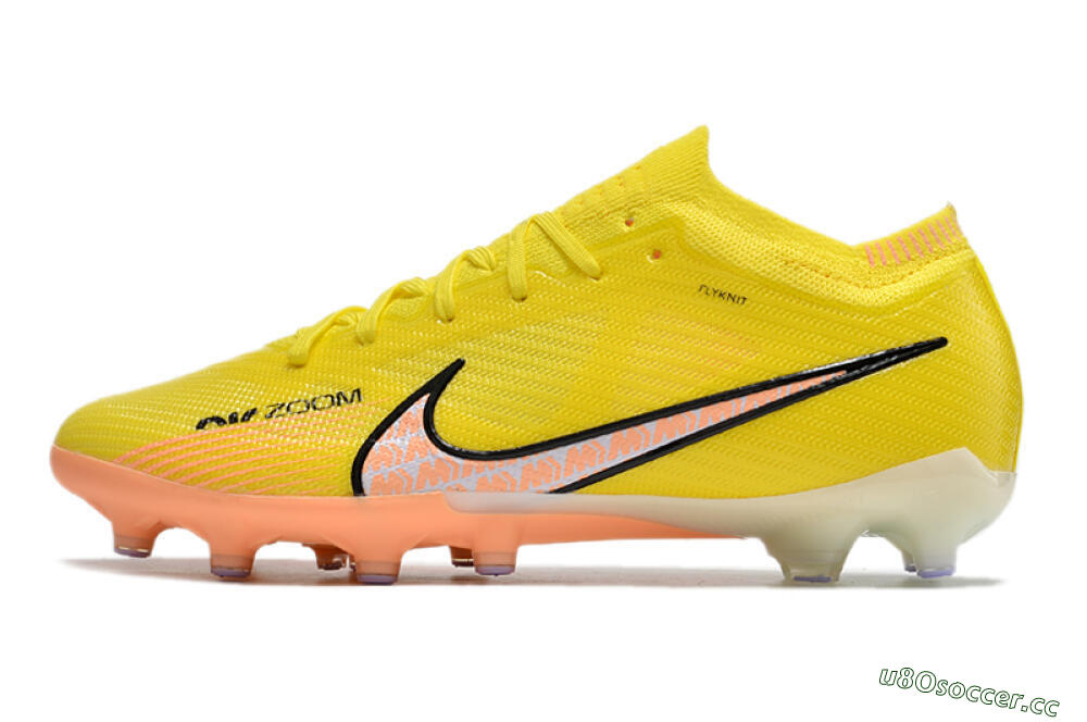 Unisex Nike Air Zoom Mercurial Vapor 15 Elite AG Artificial Grass Low-Tops Football Boots - Yellow/Pink 0