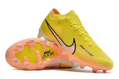 Unisex Nike Air Zoom Mercurial Vapor 15 Elite AG Artificial Grass Low-Tops Football Boots - Yellow/Pink