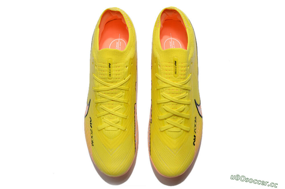 Unisex Nike Air Zoom Mercurial Vapor 15 Elite AG Artificial Grass Low-Tops Football Boots - Yellow/Pink 4
