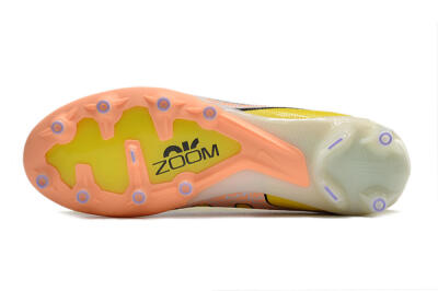 Unisex Nike Air Zoom Mercurial Vapor 15 Elite AG Artificial Grass Low-Tops Football Boots - Yellow/Pink