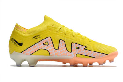 Unisex Nike Air Zoom Mercurial Vapor 15 Elite AG Artificial Grass Low-Tops Football Boots - Yellow/Pink