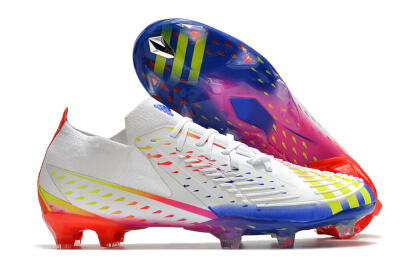 Men's Adidas Predator FIFA World Cup Qatar 2022 Edge+ FG Firm Ground Low-Tops Football Boots - White/Red/Blue