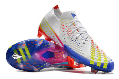 Men's Adidas Predator FIFA World Cup Qatar 2022 Edge+ FG Firm Ground Low-Tops Football Boots - White/Red/Blue