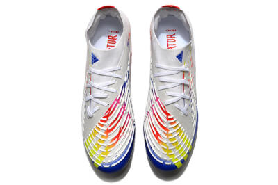 Men's Adidas Predator FIFA World Cup Qatar 2022 Edge+ FG Firm Ground Low-Tops Football Boots - White/Red/Blue