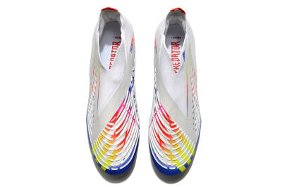 Unisex Adidas Predator FIFA World Cup Qatar 2022 Edge+ FG Firm Ground High-Tops Football Boots - White/Red/Blue
